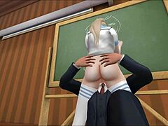 Permainan seks sekolah swasta dengan siswa dan guru animasi