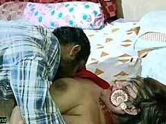 Indian bhabhi gets her natural tits worshipped in rough sex scene