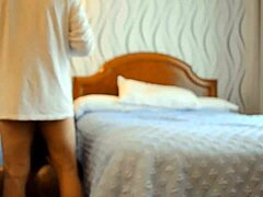 Teen with big boobs gets her pussy fucked by boyfriend in hotel room