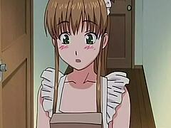 Work fantasies come to life with a beautiful and sweet maid in this hentai porno