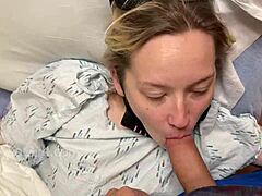 Blowjob and face fuck in a hospital pre-op room with my boyfriend almost caught by the nurse