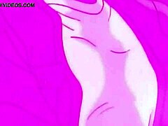 Un doctor de dibujos animados da un masaje sensual en el dormitorio