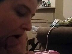 Real taboo: daughter gives dad a wet and wild blowjob