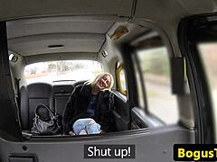 Real British taxi babe gets bentover and fucked in a car