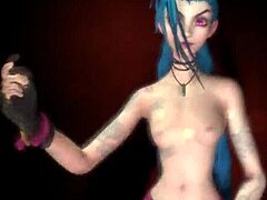 Softcore dans og musik i League of Legends sexet video