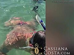 Horny couple enjoys doggystyle on vacation - Cassiana Costa