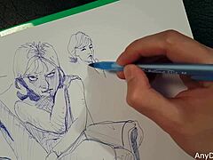 Erotische Kunst mit Kugelschreiber: Eine schnelle und intensive Technik