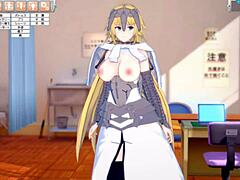 Fate grand order: Jeanne d'Arc and Arpanese goddess engage in a steamy 3D hentai scene