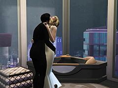 Bintang kartun lucah Scarlett Johansson dan Colin Johansson dalam adegan hentai 3D yang panas
