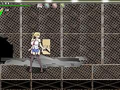 Jocul video hentai prezintă o blondă fierbinte în acțiune cu bărbați