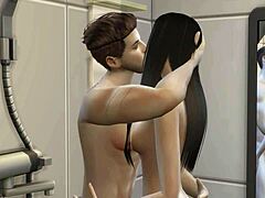 Нецензурирана 3D хентай секс сцена със симилиш дзире в банята