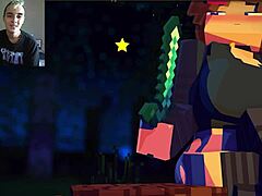 Большие сиськи и большой член: ковбойка в первый раз в порно Minecraft