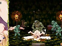 Goblins och riddare engagerar sig i erotisk sexuell möte i detta fantasi spel
