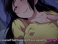 Hentai pornô: uma estrela de desenho animado se entrega a uma cena de sexo quente