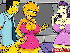 Kompilacja wyraźnych scen z kreskówek Simpsonów z seksem oralnym i analnym