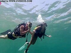 Petite Greek teen dives into sensual underwater encounter
