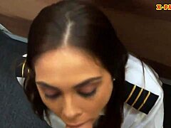 Hidden camera captures Latina stewardess and pawn shop employee's passionate encounter