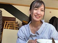 Neat Japanese teen Miyazaki Lin gets a facial cumshot in HD video