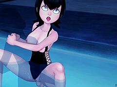 Mavis's anime sex video at the hotel pool