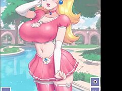 Marios romantisches Abenteuer mit Prinzessin Peach in einer heißen 3D-Parodie